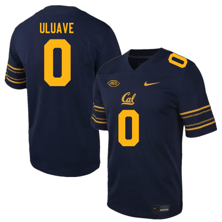 California Golden Bears #0 Cade Uluave ACC Conference College Football Jerseys Stitched-Navy